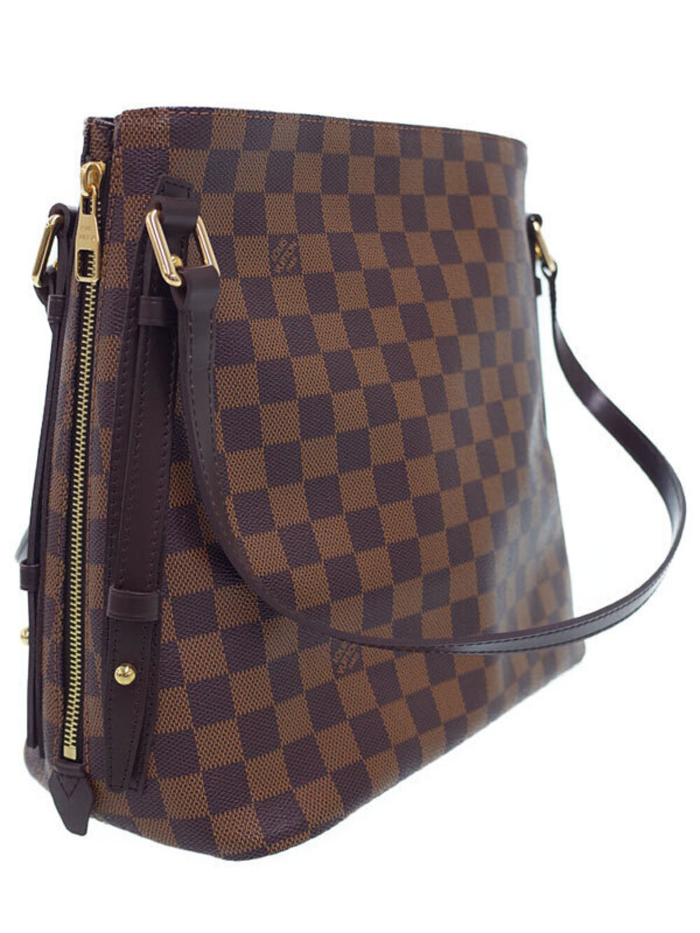 Louis Vuitton Rivington Damier Shoulder Bag Cabas Brown